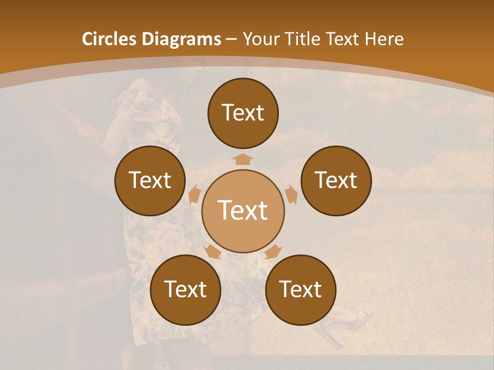 Texture Front Sandals PowerPoint Template