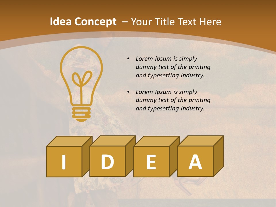 Texture Front Sandals PowerPoint Template