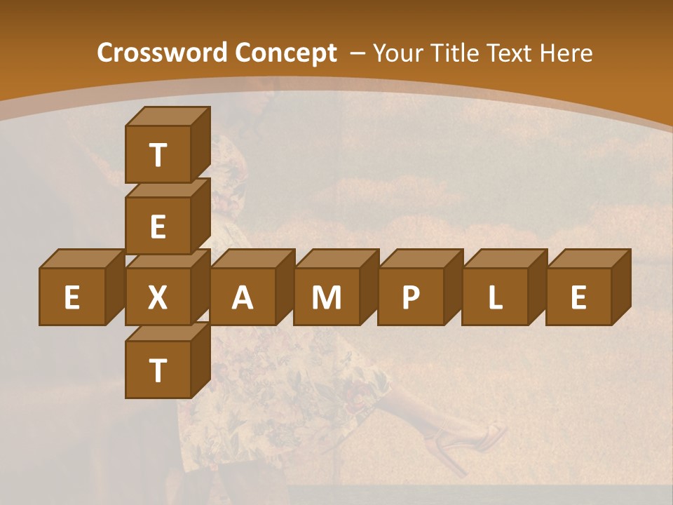 Texture Front Sandals PowerPoint Template