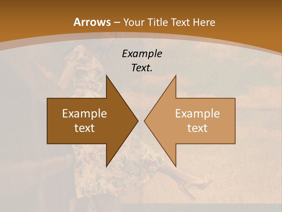 Texture Front Sandals PowerPoint Template