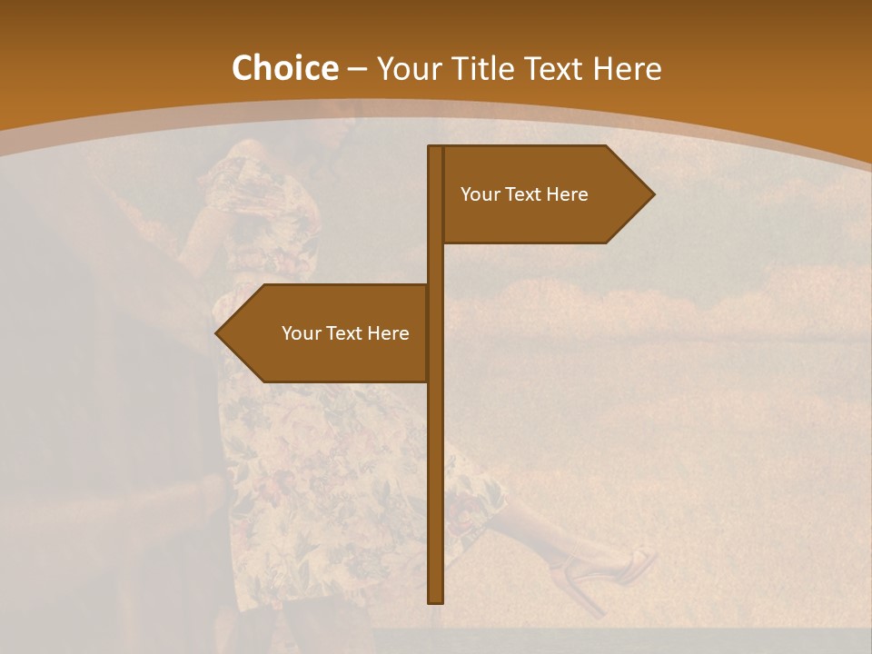 Texture Front Sandals PowerPoint Template