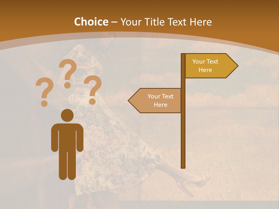 Texture Front Sandals PowerPoint Template