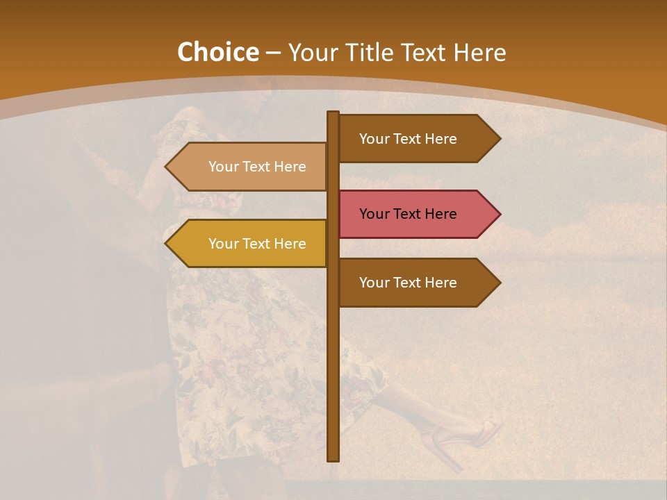 Texture Front Sandals PowerPoint Template