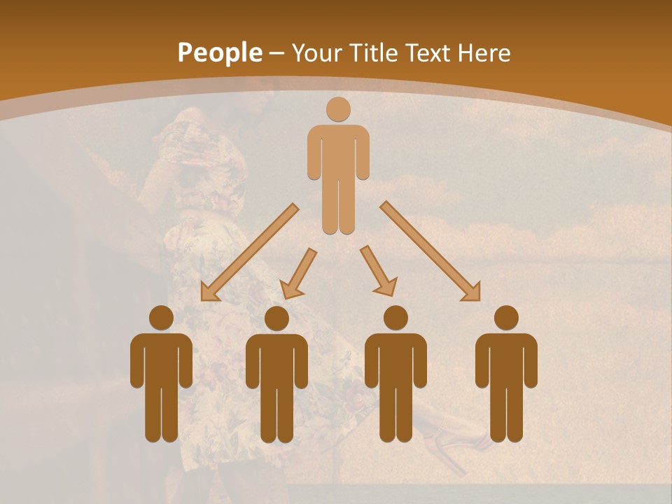 Texture Front Sandals PowerPoint Template