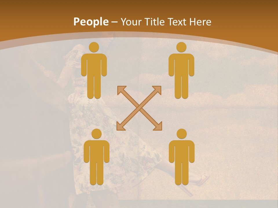 Texture Front Sandals PowerPoint Template