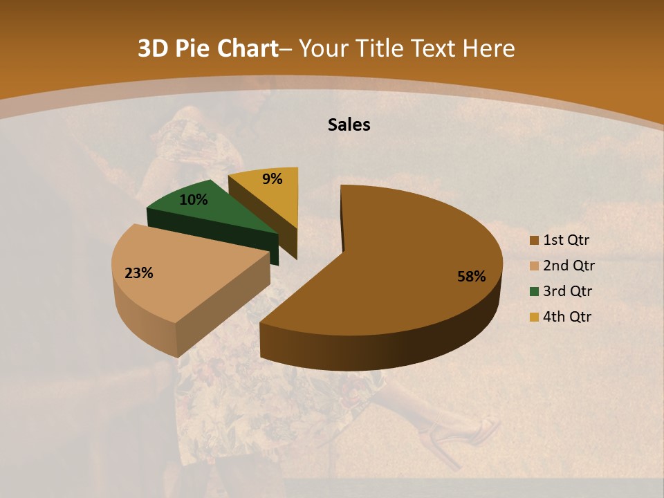 Texture Front Sandals PowerPoint Template