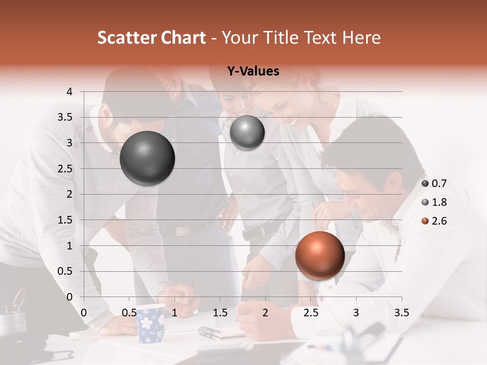 A Group Of People Standing Around A Table PowerPoint Template