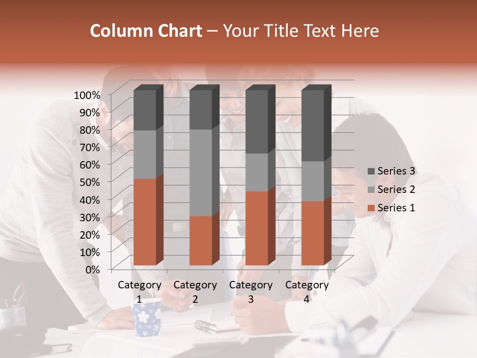 A Group Of People Standing Around A Table PowerPoint Template