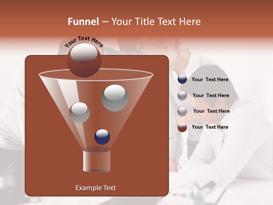 A Group Of People Standing Around A Table PowerPoint Template
