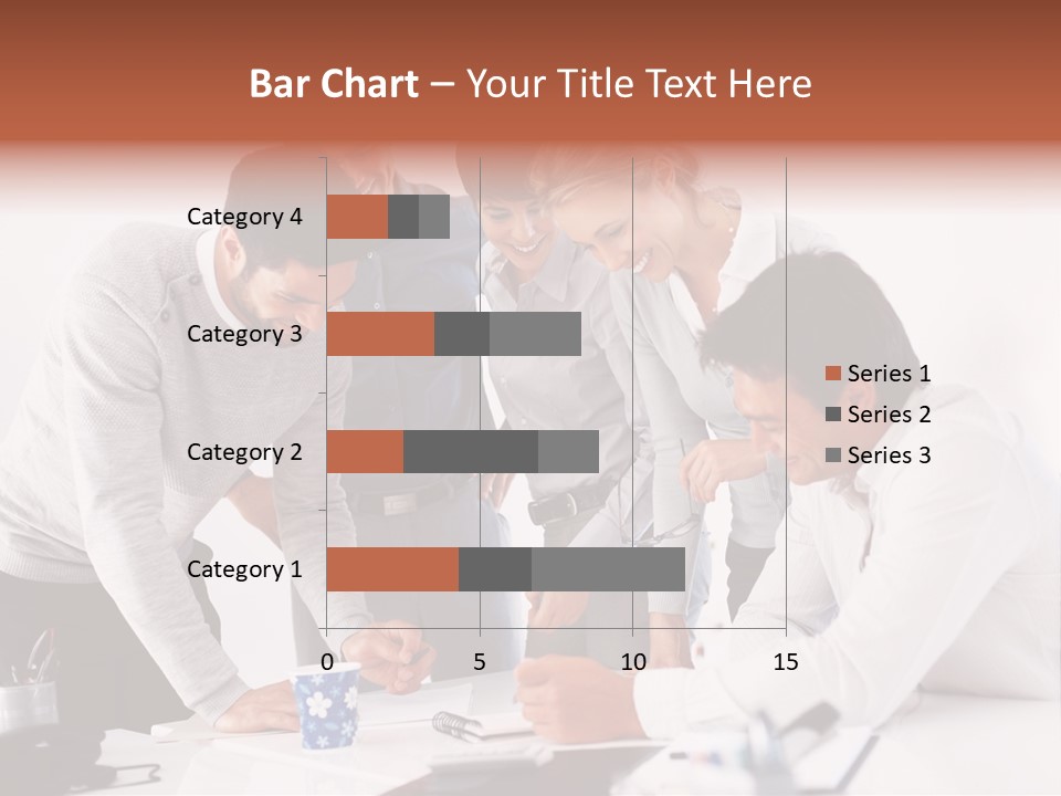 A Group Of People Standing Around A Table PowerPoint Template
