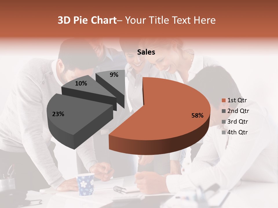 A Group Of People Standing Around A Table PowerPoint Template