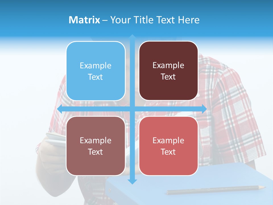 Schoolboy Literature Examination PowerPoint Template