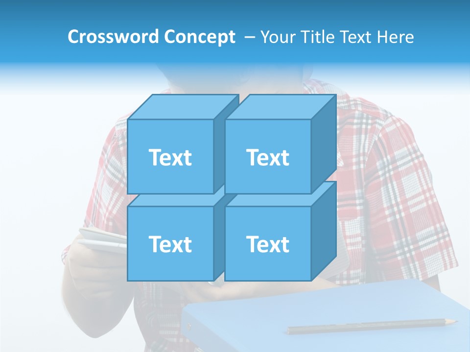 Schoolboy Literature Examination PowerPoint Template