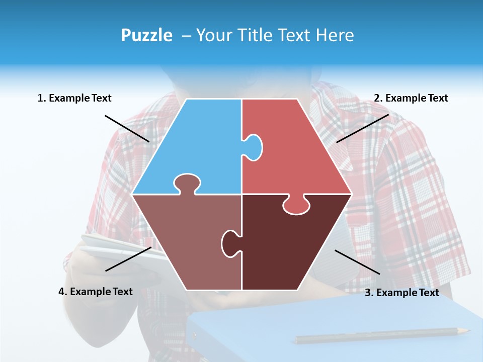 Schoolboy Literature Examination PowerPoint Template