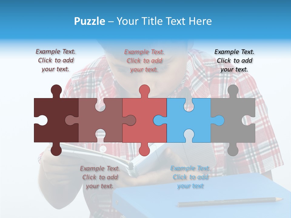 Schoolboy Literature Examination PowerPoint Template