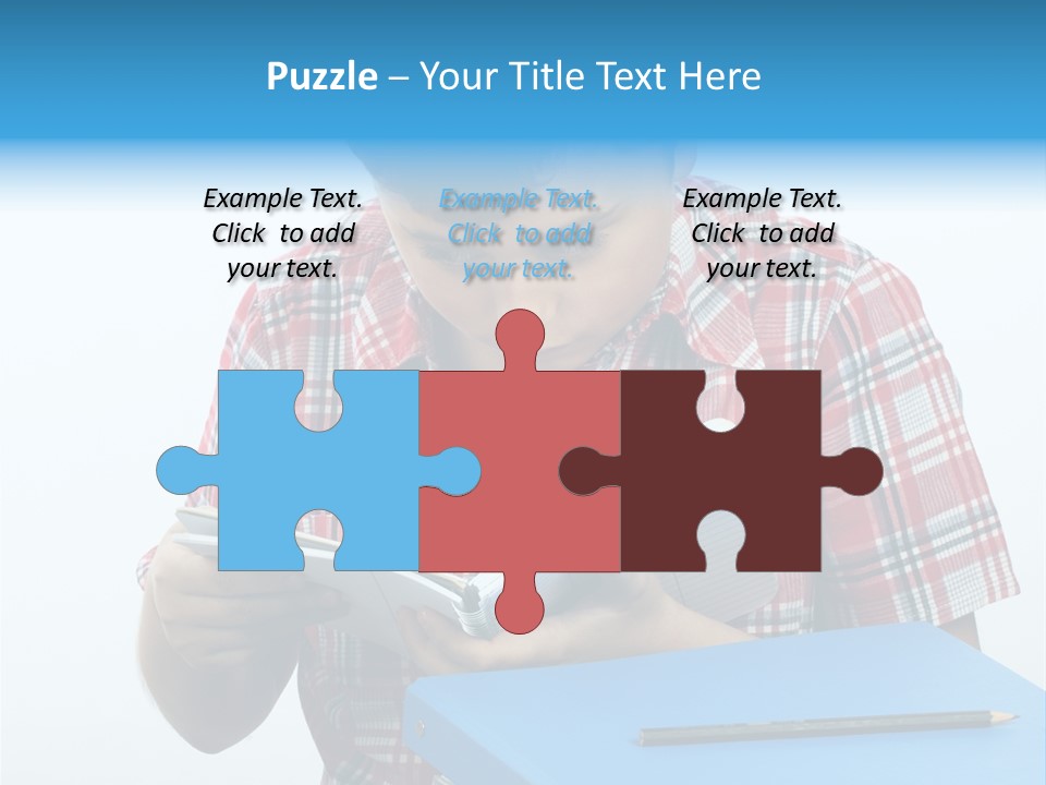 Schoolboy Literature Examination PowerPoint Template