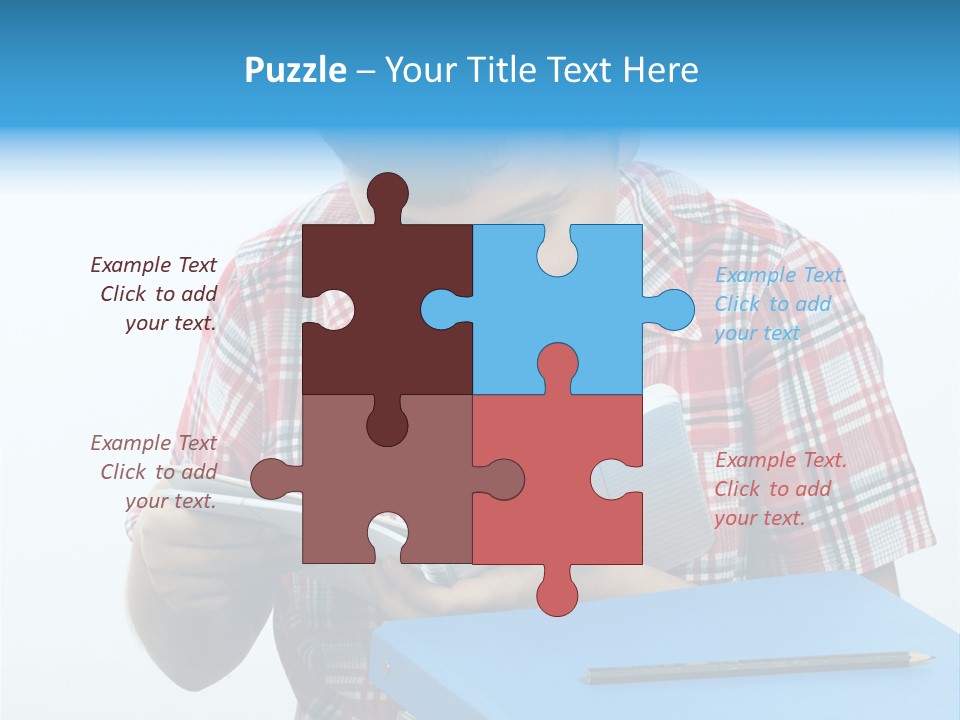 Schoolboy Literature Examination PowerPoint Template