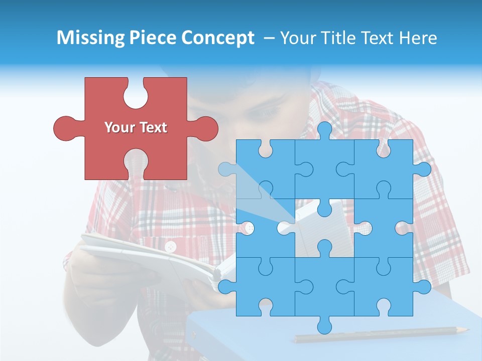 Schoolboy Literature Examination PowerPoint Template