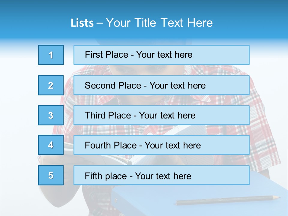 Schoolboy Literature Examination PowerPoint Template