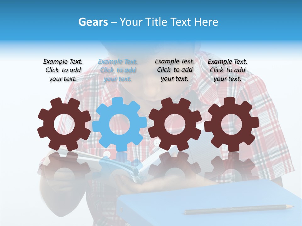 Schoolboy Literature Examination PowerPoint Template