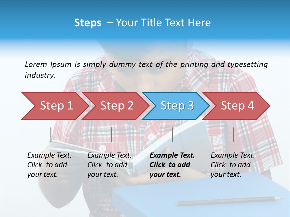 Schoolboy Literature Examination PowerPoint Template