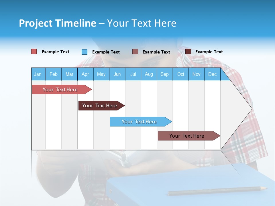 Schoolboy Literature Examination PowerPoint Template
