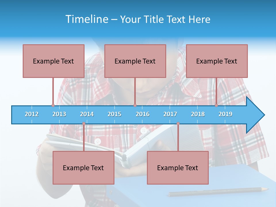 Schoolboy Literature Examination PowerPoint Template