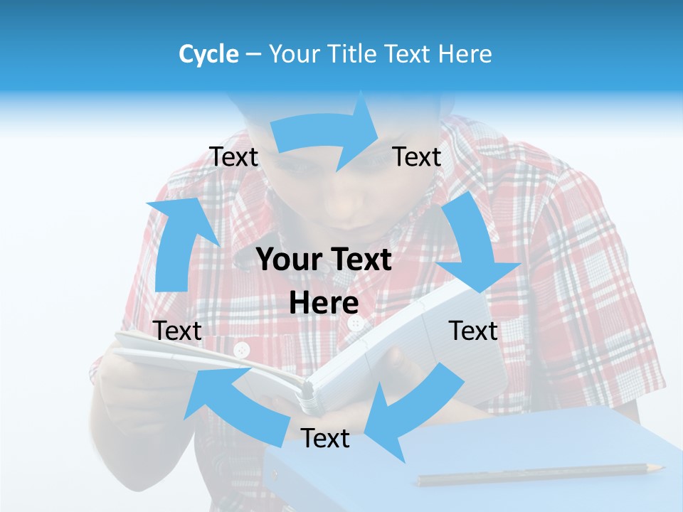 Schoolboy Literature Examination PowerPoint Template