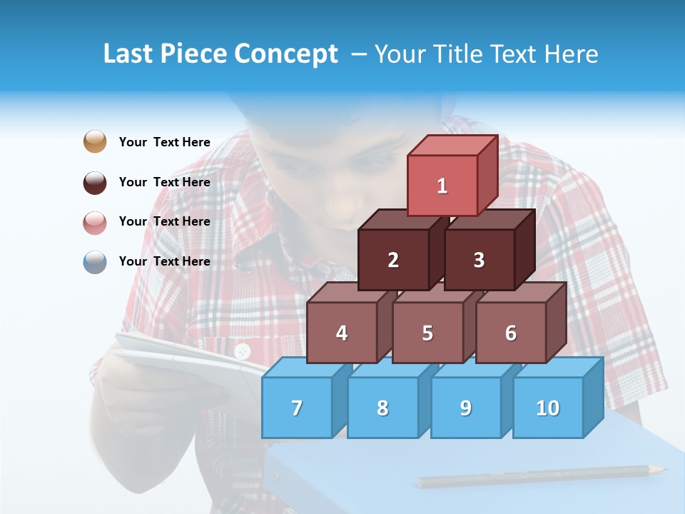 Schoolboy Literature Examination PowerPoint Template