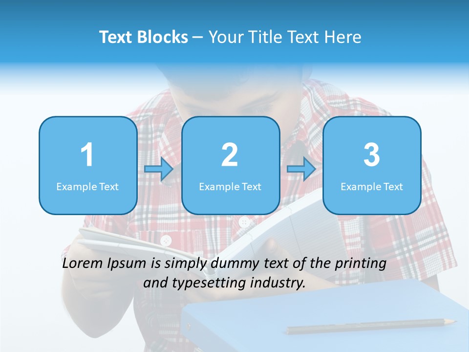Schoolboy Literature Examination PowerPoint Template
