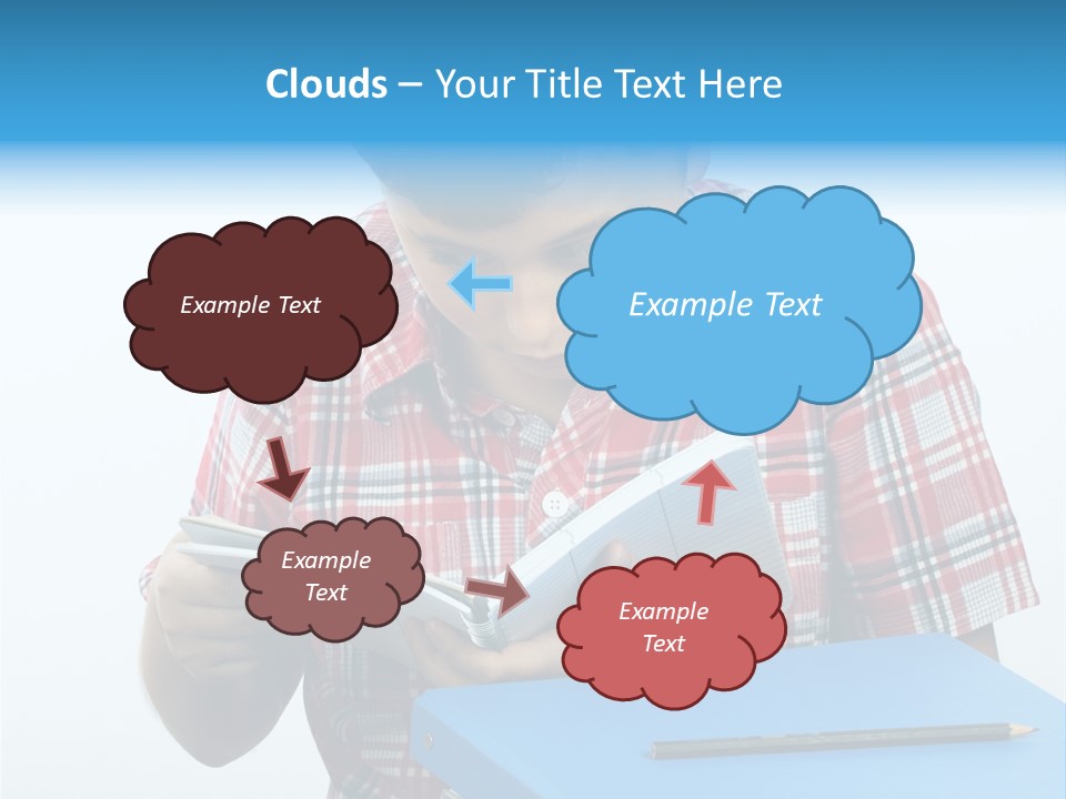 Schoolboy Literature Examination PowerPoint Template