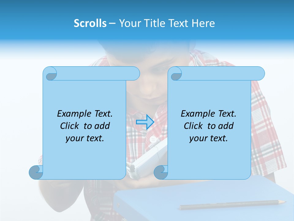 Schoolboy Literature Examination PowerPoint Template