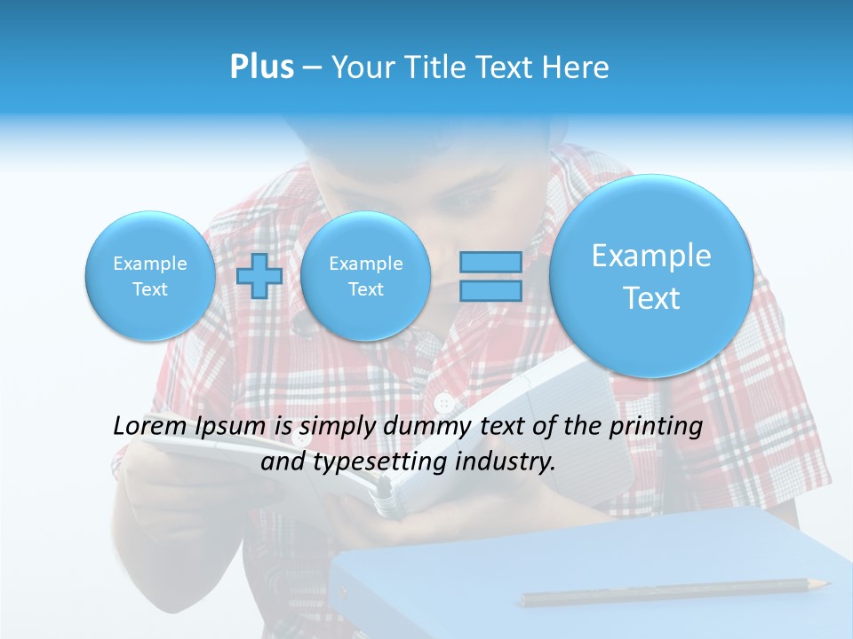 Schoolboy Literature Examination PowerPoint Template