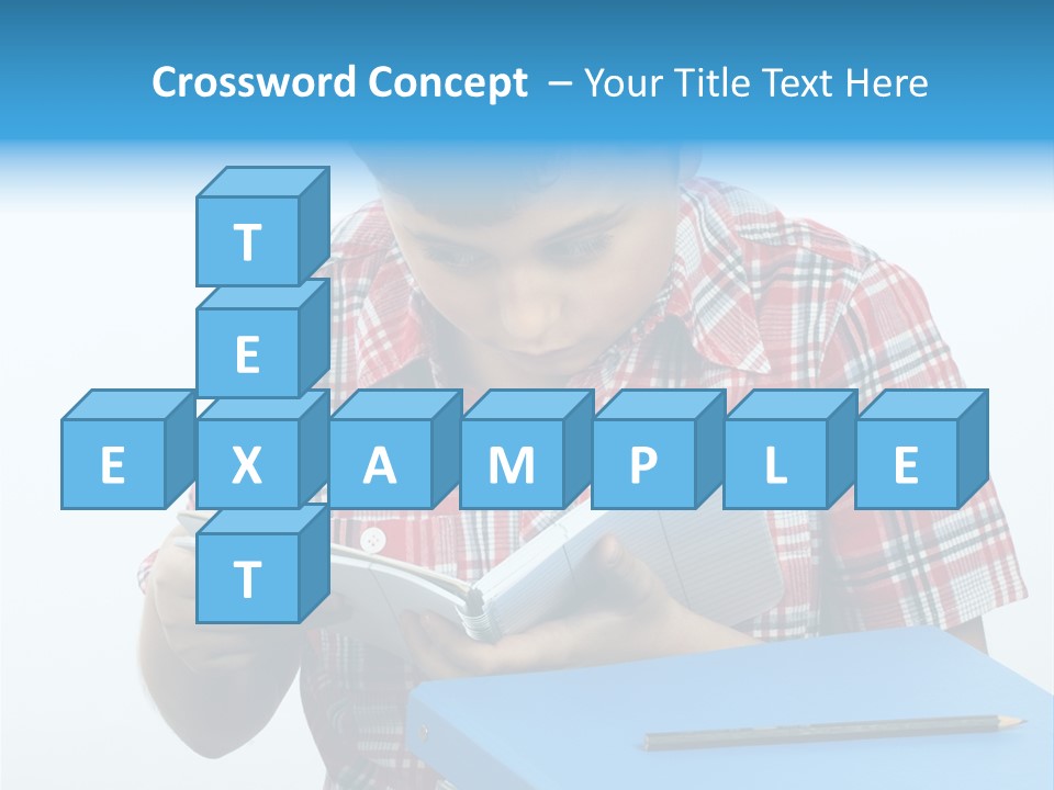 Schoolboy Literature Examination PowerPoint Template