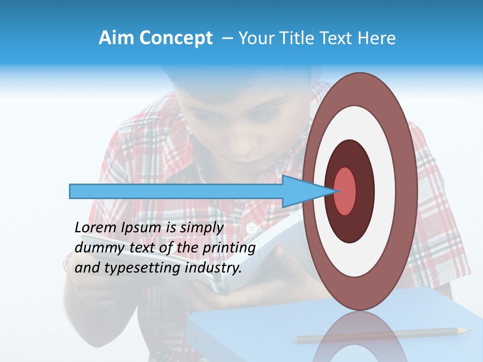 Schoolboy Literature Examination PowerPoint Template