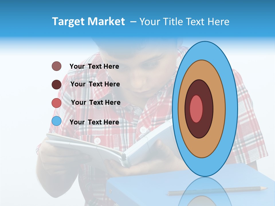 Schoolboy Literature Examination PowerPoint Template