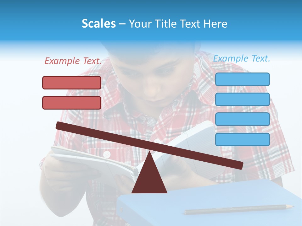 Schoolboy Literature Examination PowerPoint Template