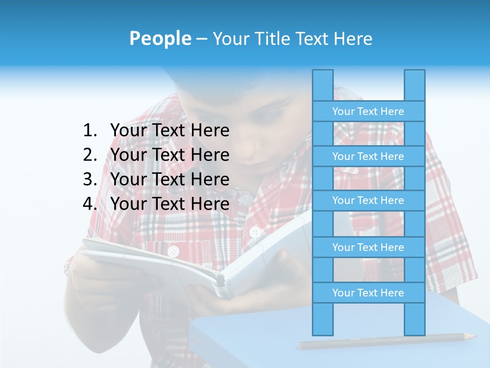 Schoolboy Literature Examination PowerPoint Template