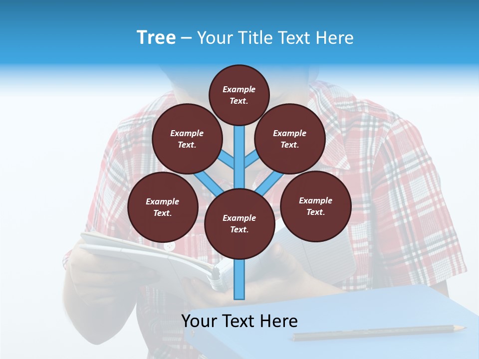 Schoolboy Literature Examination PowerPoint Template