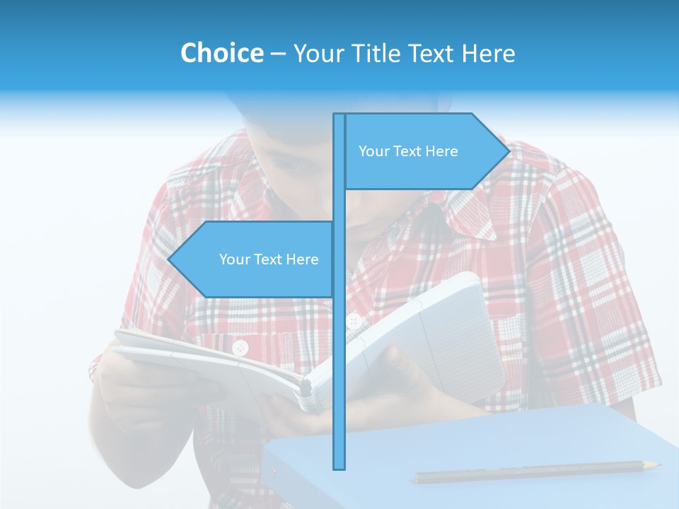 Schoolboy Literature Examination PowerPoint Template