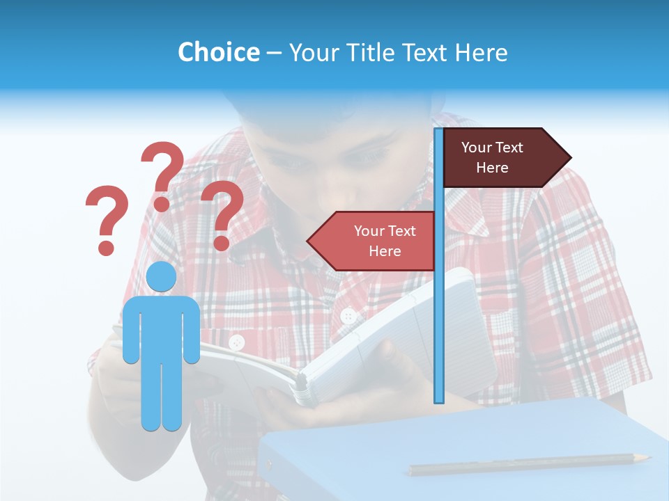 Schoolboy Literature Examination PowerPoint Template