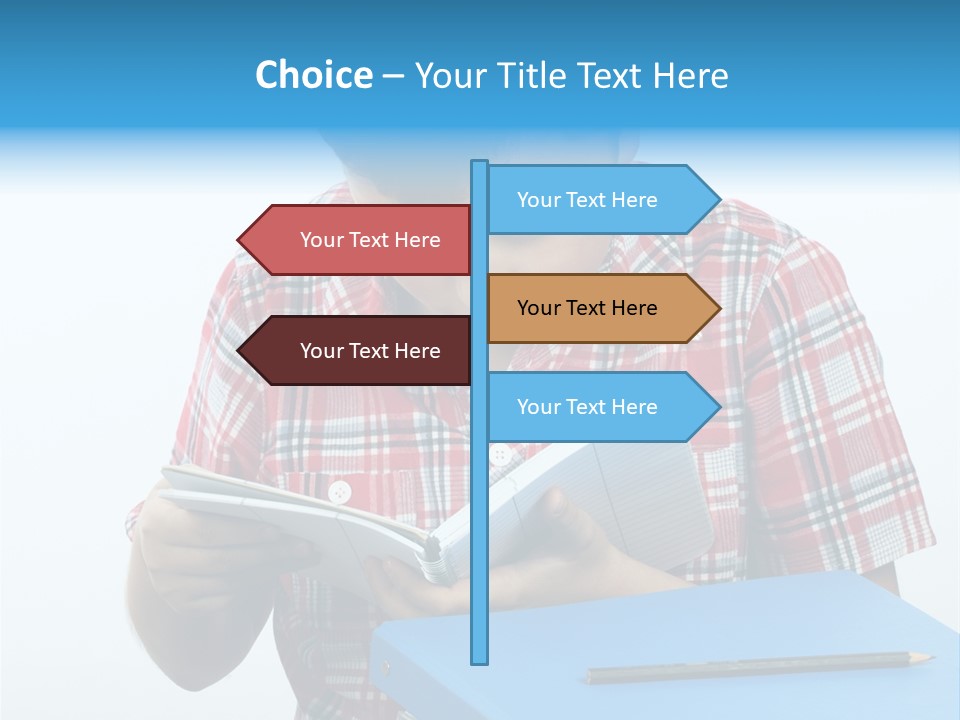 Schoolboy Literature Examination PowerPoint Template