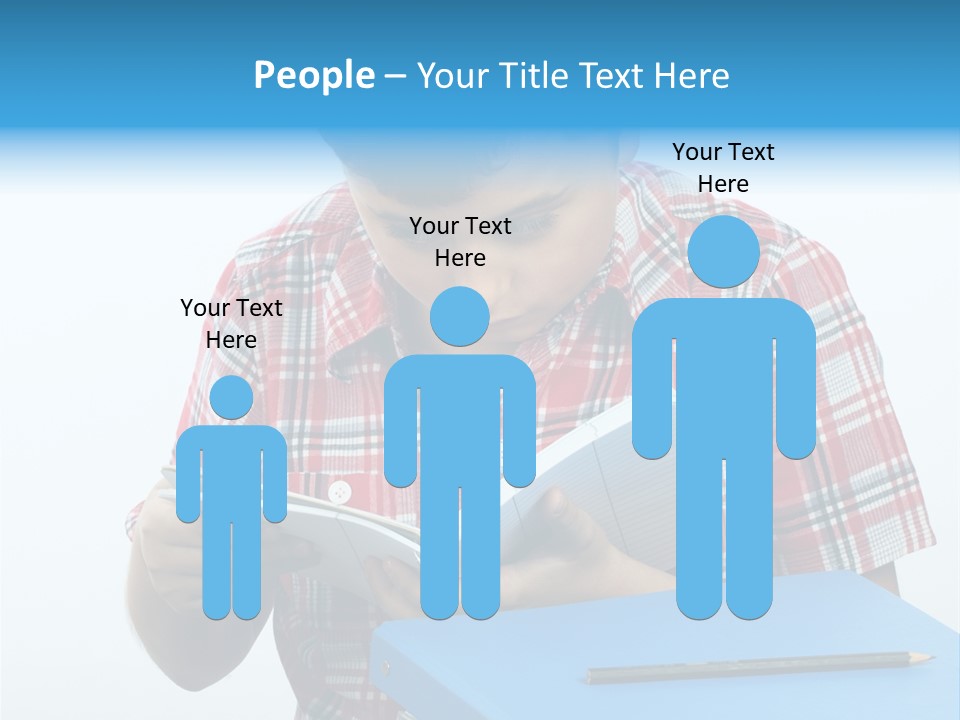 Schoolboy Literature Examination PowerPoint Template