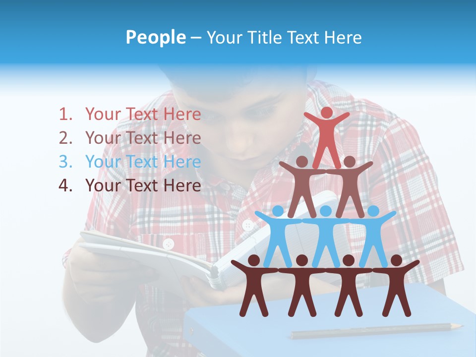Schoolboy Literature Examination PowerPoint Template