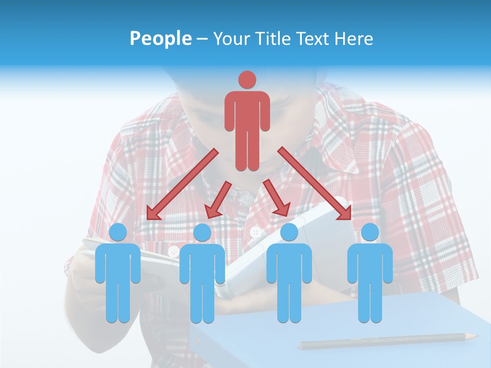 Schoolboy Literature Examination PowerPoint Template