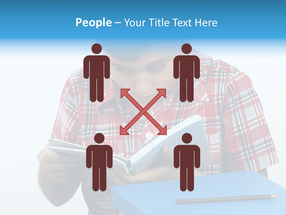 Schoolboy Literature Examination PowerPoint Template