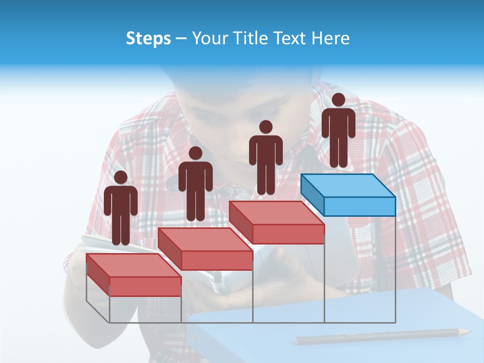Schoolboy Literature Examination PowerPoint Template