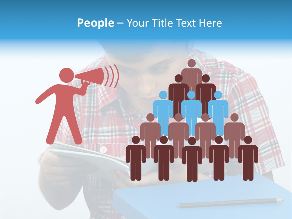 Schoolboy Literature Examination PowerPoint Template