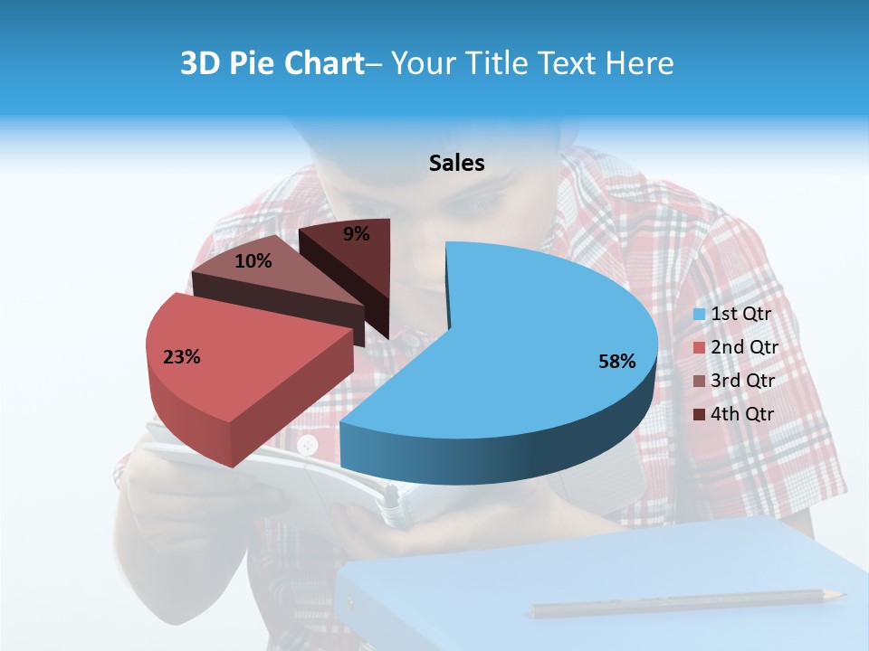 Schoolboy Literature Examination PowerPoint Template