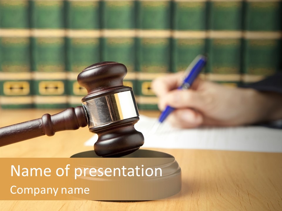 Court Adjournment Arbitrate PowerPoint Template